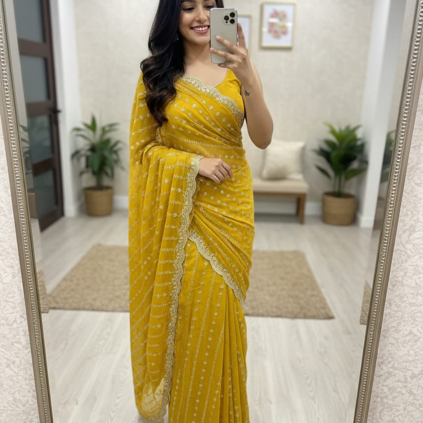 Occasionally Star Georgette Saree