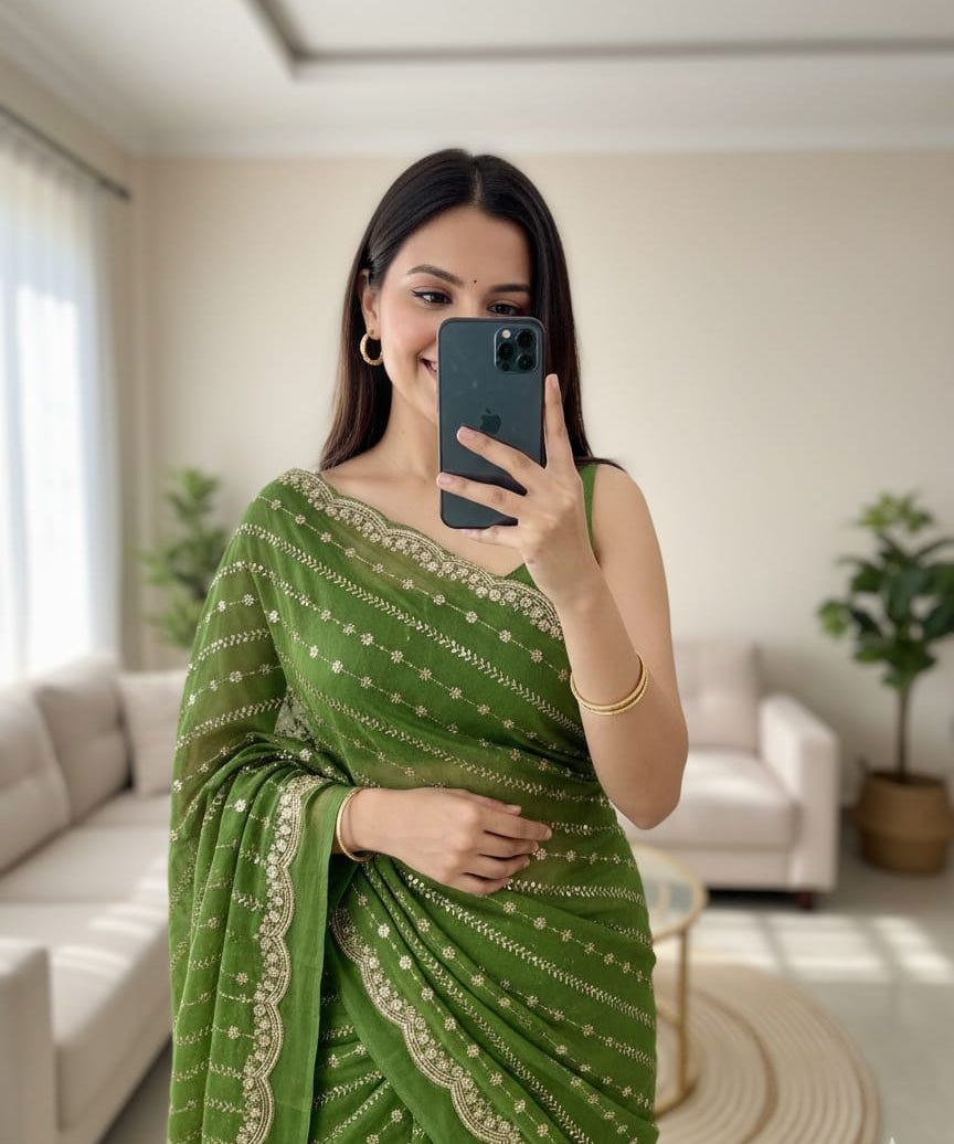 Occasionally Star Georgette Saree