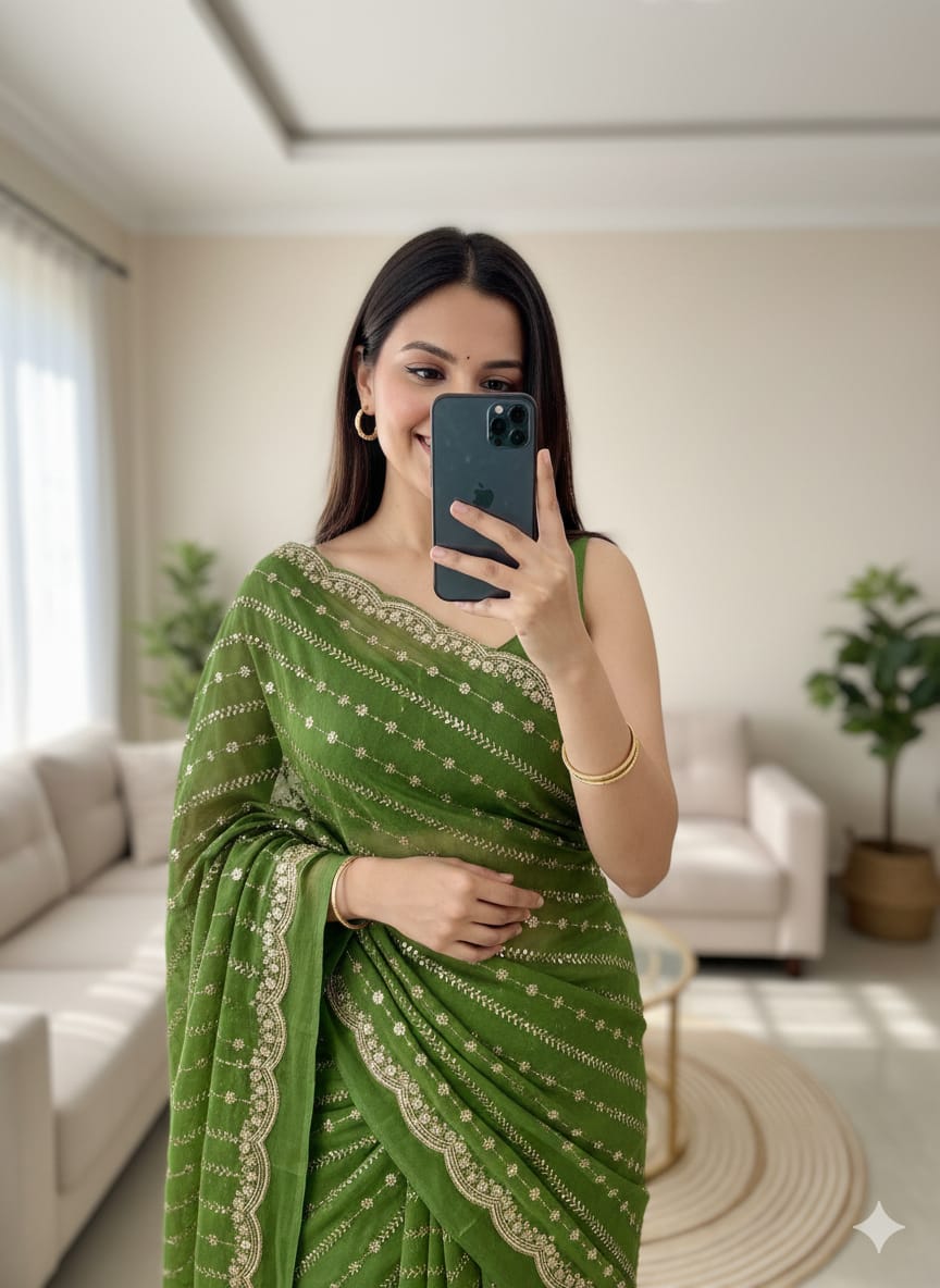 Occasionally Star Georgette Saree
