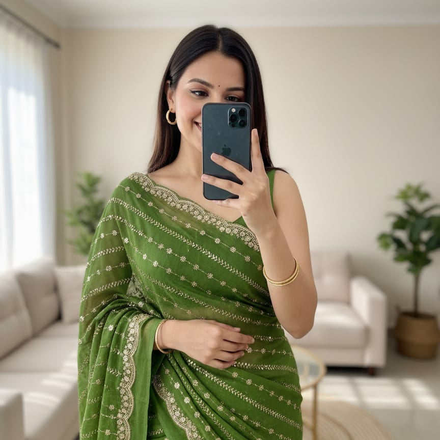 Occasionally Star Georgette Saree