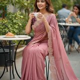 Celebrity Georgette Embroidered Saree