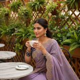 Celebrity Georgette Embroidered Saree