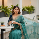 Celebrity Georgette Embroidered Saree