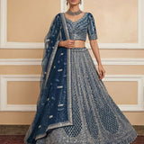 Royal Bridal Embroidered Moti Work Lehenga