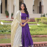 Designer Gold Crush Lehenga Choli