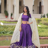 Designer Gold Crush Lehenga Choli
