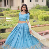 Designer Gold Crush Lehenga Choli