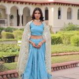 Designer Gold Crush Lehenga Choli