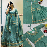 Wedding Chinon Silk Lehenga Choli