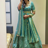 Wedding Chinon Silk Lehenga Choli