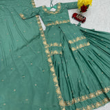 Wedding Chinon Silk Lehenga Choli