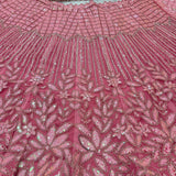 Pink Beautiful Sequence Embroidered Lehenga