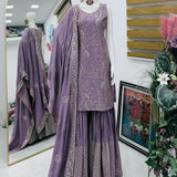 Lavender Classic Embroidered Suit