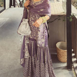 Lavender Classic Embroidered Suit