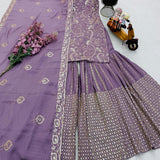 Lavender Classic Embroidered Suit
