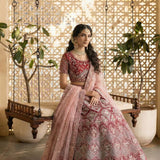 Alizeh Bridal Wedding Net Lehenga