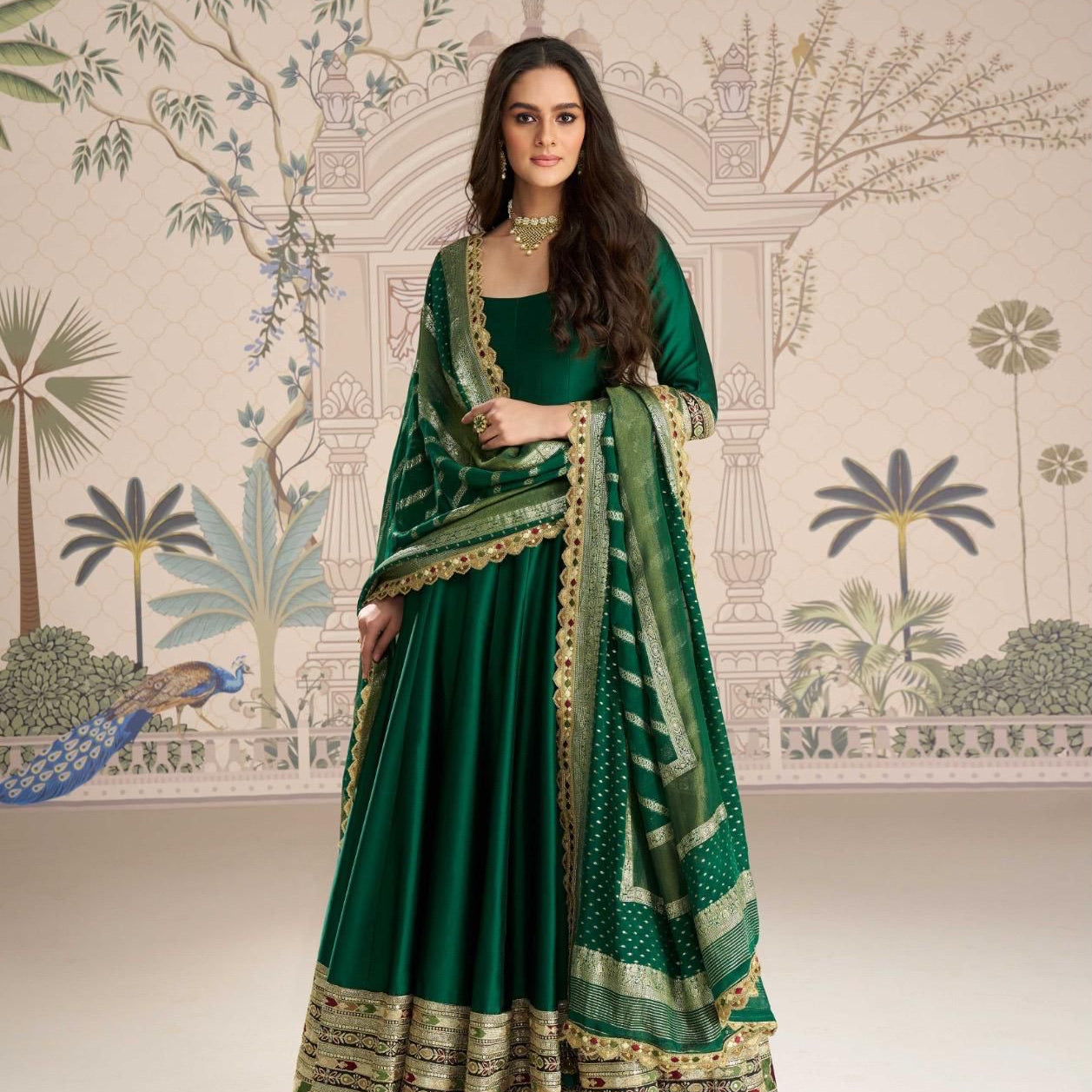 Roshni Premium Silk Anarkali Gown