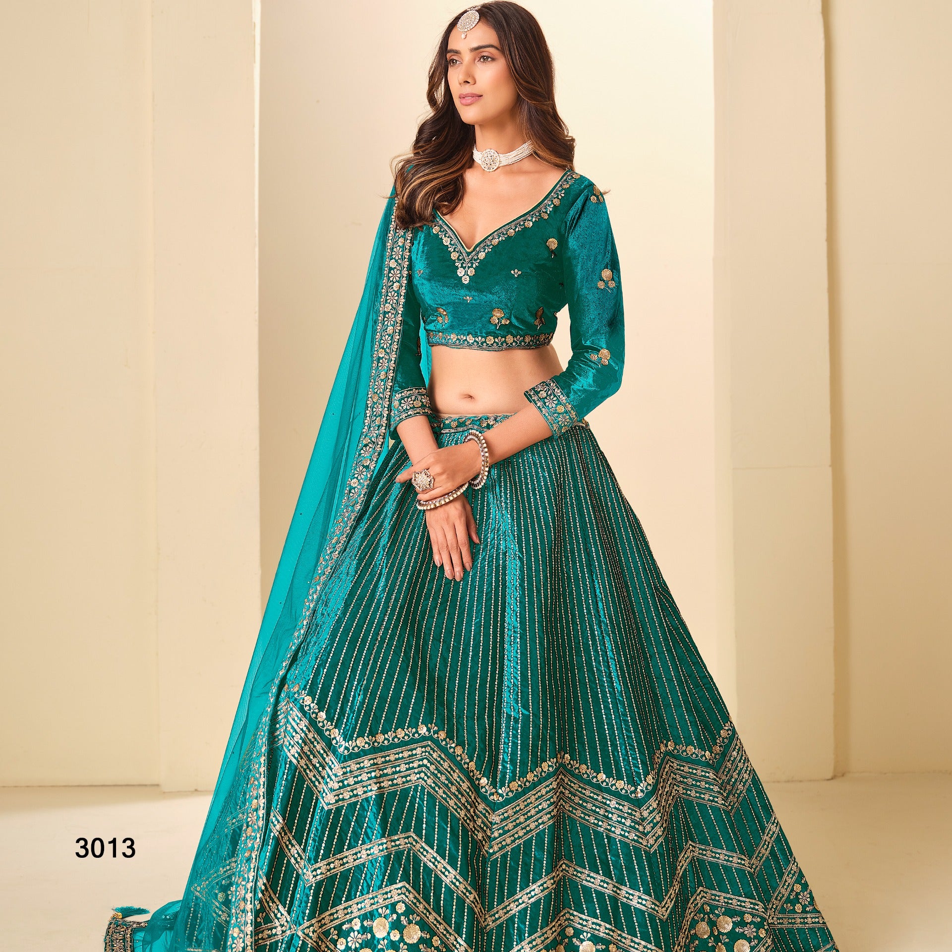 Mehvish Royal Velvet Lehenga Choli