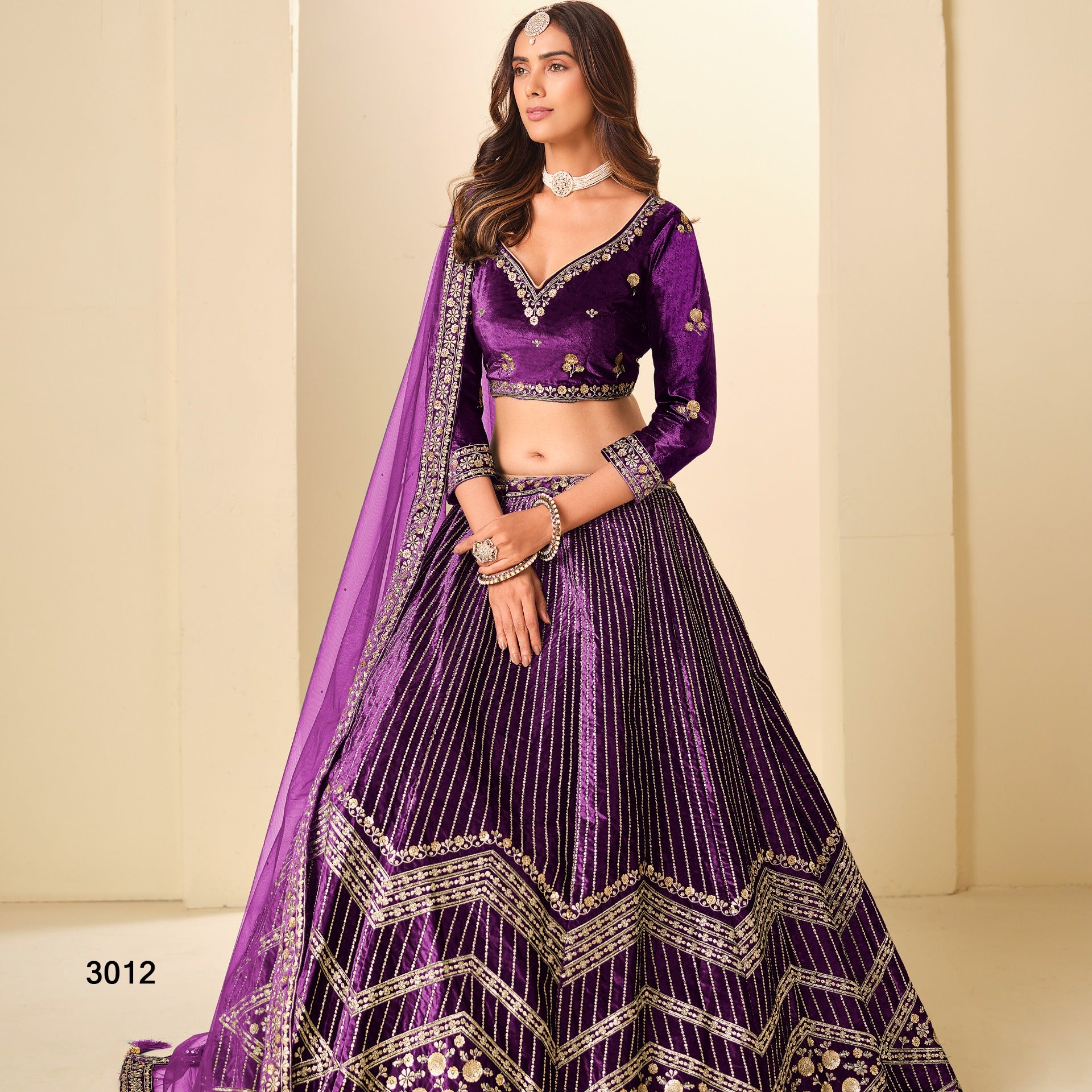Mehvish Royal Velvet Lehenga Choli
