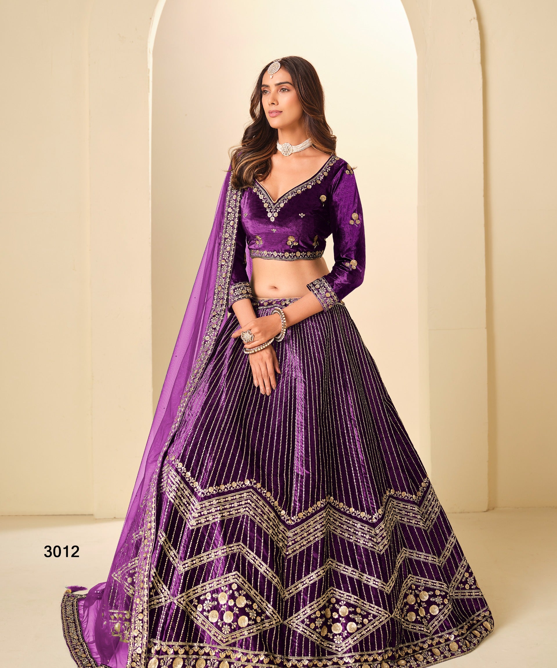 Mehvish Royal Velvet Lehenga Choli