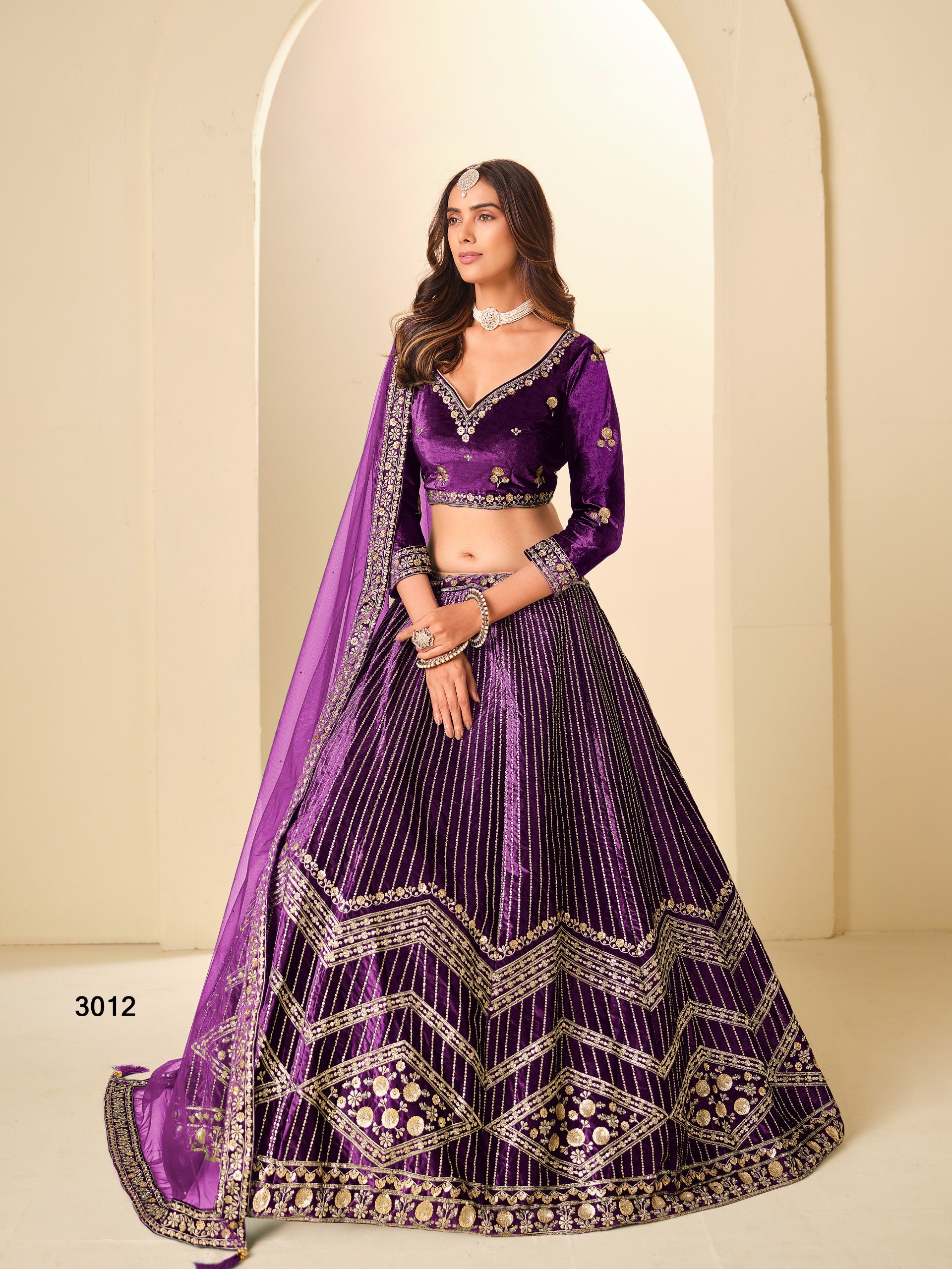 Mehvish Royal Velvet Lehenga Choli