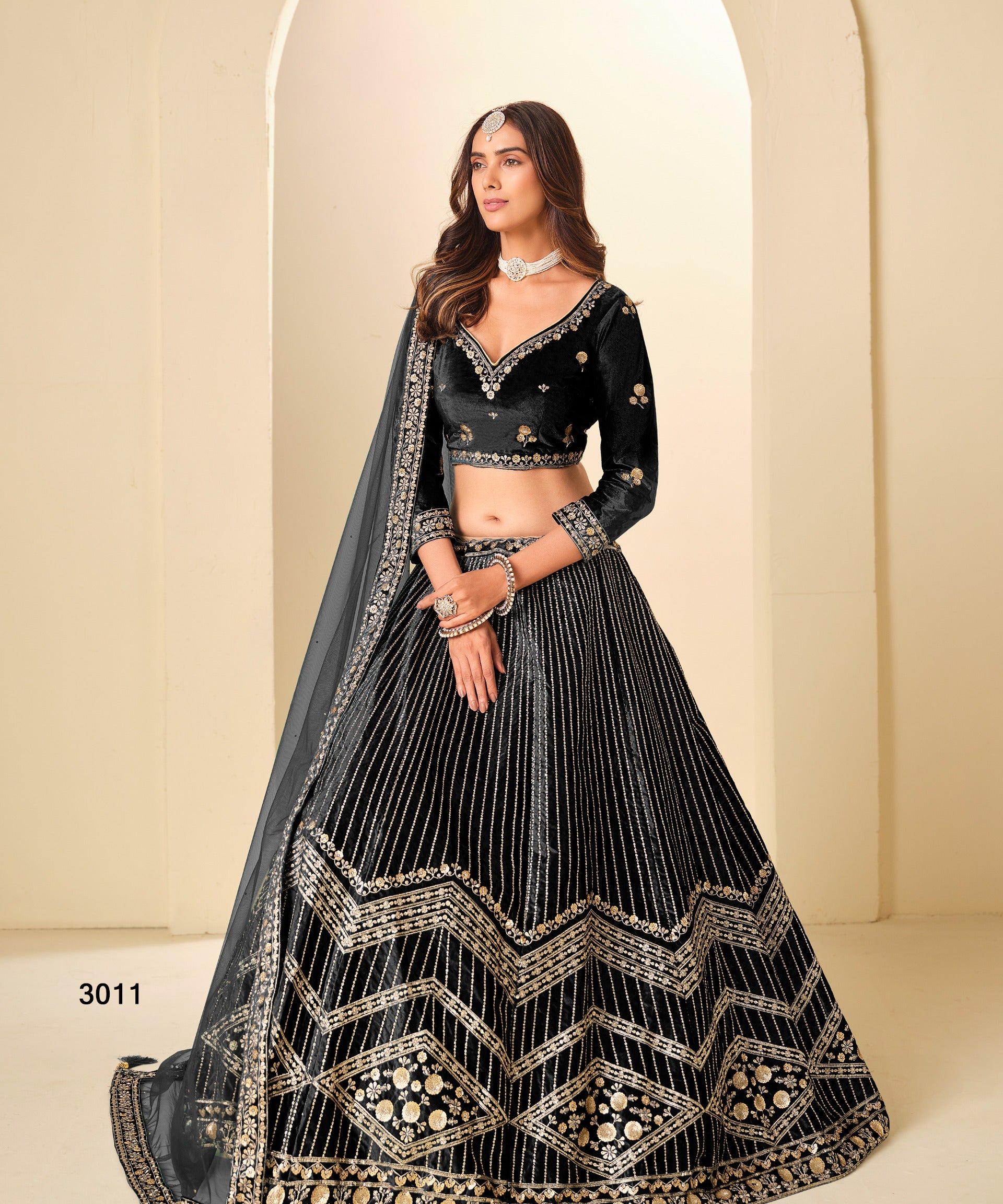 Mehvish Royal Velvet Lehenga Choli