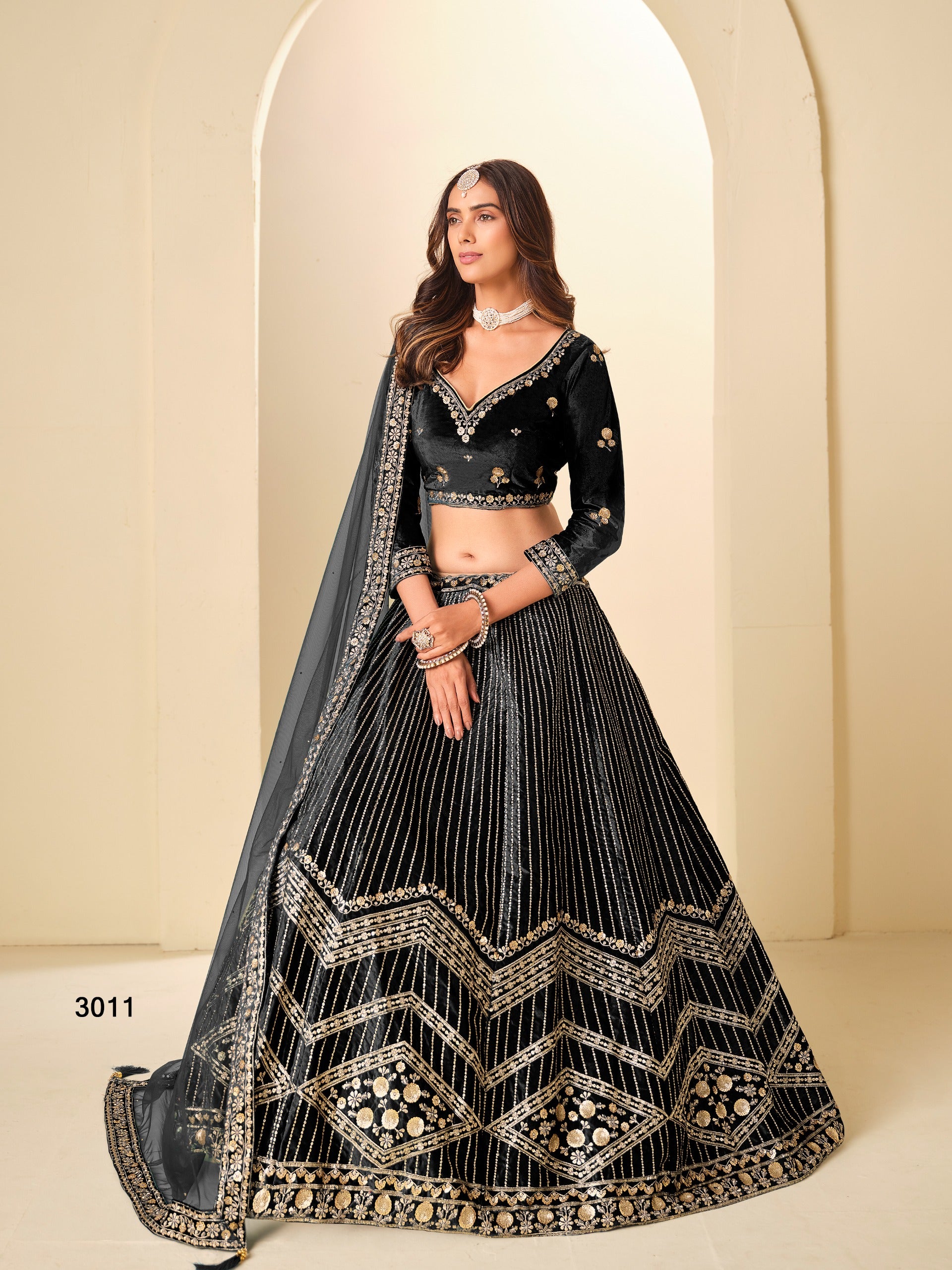 Mehvish Royal Velvet Lehenga Choli