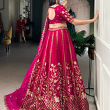 Adorn Wedding Silk Embroidered Lehenga