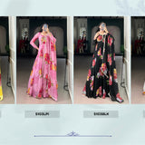 Blooming Floral Print Anarkali Gown