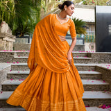 Crafted Traditional Chanderi Lehenga