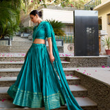 Crafted Traditional Chanderi Lehenga