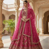 Adron Pink Embroidered Lehenga