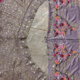Fusion Purple Embroidered Lehenga