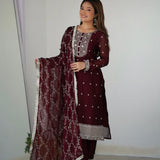 Festive Rangoli Silk Straight Suit