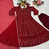 Designer Lakhnavi Embroidered Gown