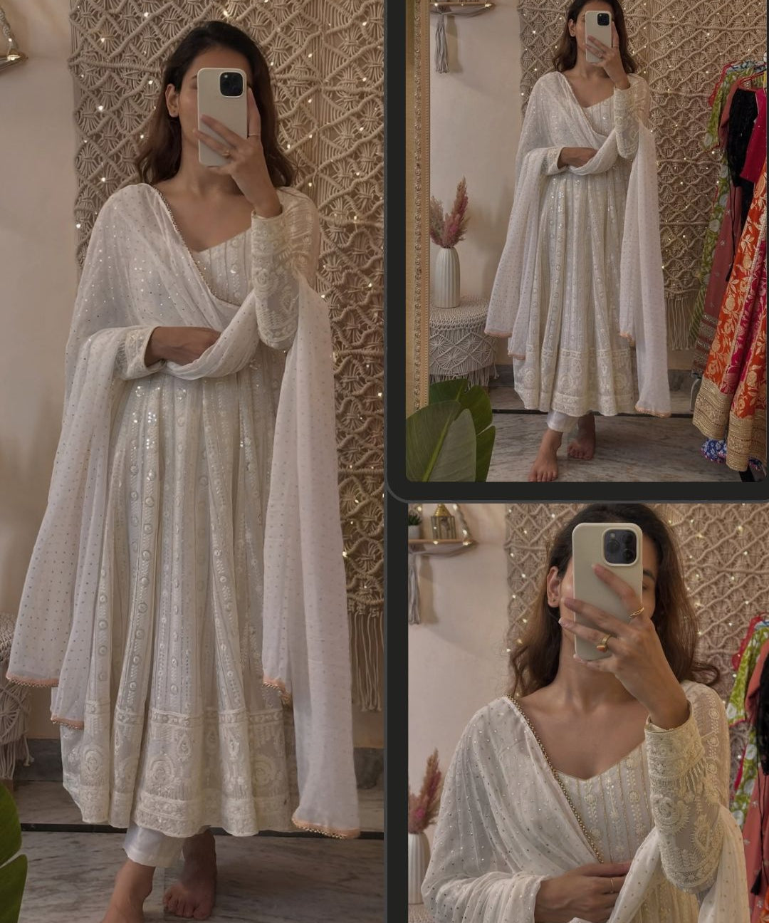 Designer Lakhnavi Embroidered Gown