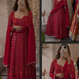 Designer Lakhnavi Embroidered Gown