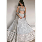 Celebrity Satin Silk Wedding Lehenga