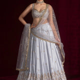 Celebrity Satin Silk Wedding Lehenga