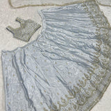 Celebrity Satin Silk Wedding Lehenga