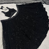 Black Beautiful Sequence Lehenga