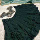 Glamorous Malai Satin Lehenga Choli