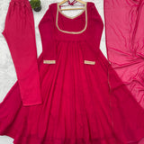Pink Kalicut Georgette Anarkali Suit