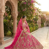 Premium Embroidered Net Lehenga
