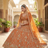Premium Embroidered Net Lehenga