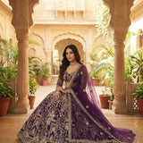 Premium Embroidered Net Lehenga