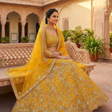 Premium Embroidered Net Lehenga