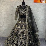 Premium Embroidered Net Lehenga