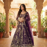 Premium Embroidered Net Lehenga