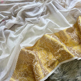 White Assam Cotton Silk Saree